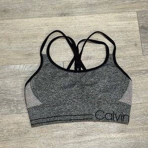Calvin Klein Women's Gray Sports Bra - S